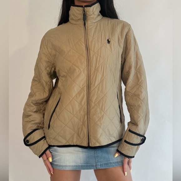 Ralph Lauren Jackets & Blazers - Ralph Lauren tan quilted jacket #preppy #outerwear